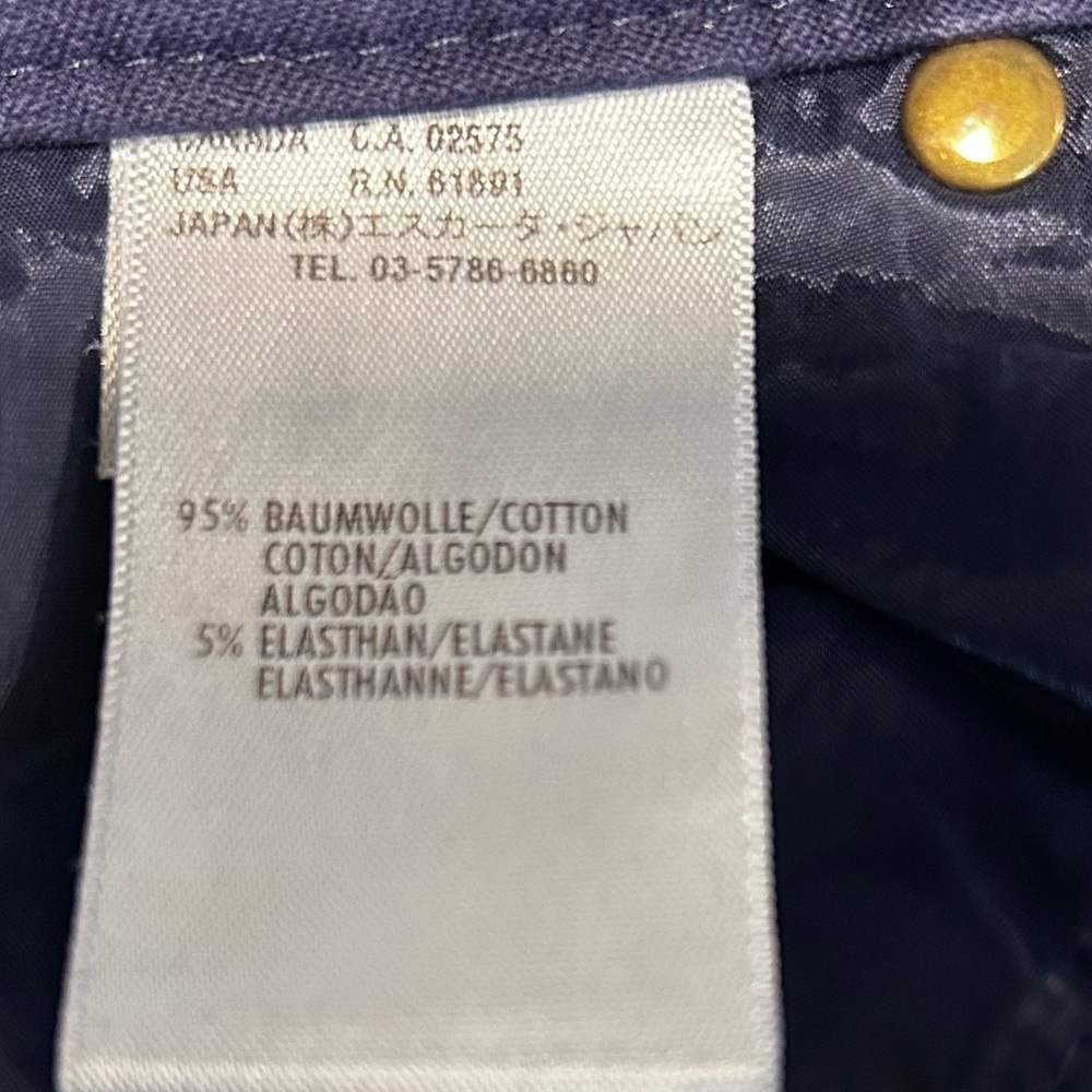 Escada Pants Chino Navy Blue Cotton Blend Straight Leg Women's Sz 36 (US S) - Picture 12 of 12